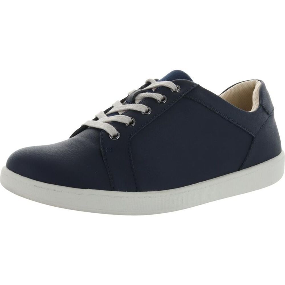 Trotters Womens Adore Navy Leather Low Top Trainers Sneakers Shoes NWT